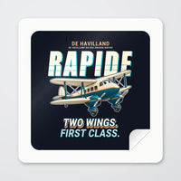 Thumbnail for de Havilland DH.89A Dragon Rapide - Cartoon - Square Sticker - Peel