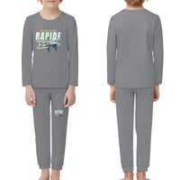 Thumbnail for de Havilland DH.89A Dragon Rapide - Children Pajamas - Cartoon Chest - Gray