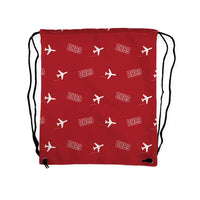 Thumbnail for de Havilland DH.89A Dragon Rapide - Drawstring Bag - 3D Pattern - Red
