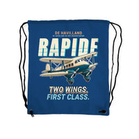 Thumbnail for de Havilland DH.89A Dragon Rapide - Drawstring Bag - Cartoon - Blue