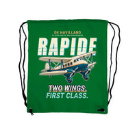 Thumbnail for de Havilland DH.89A Dragon Rapide - Drawstring Bag - Cartoon - Green