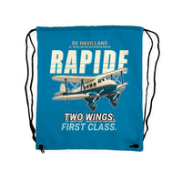 Thumbnail for de Havilland DH.89A Dragon Rapide - Drawstring Bag - Cartoon - Light Blue