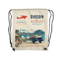 Thumbnail for de Havilland DH.89A Dragon Rapide - Drawstring Bag - Classic - Beige