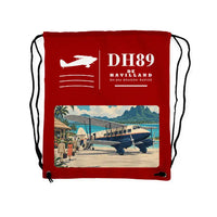 Thumbnail for de Havilland DH.89A Dragon Rapide - Drawstring Bag - Classic - Red