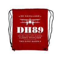 Thumbnail for de Havilland DH.89A Dragon Rapide - Drawstring Bag - Heritage - Red