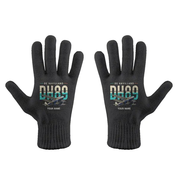 de Havilland DH.89A Dragon Rapide - Gloves - Full - Original + Name - Black
