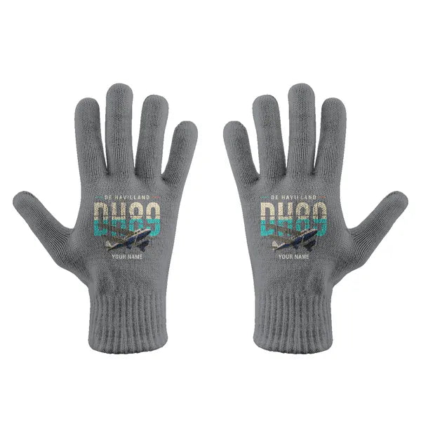 de Havilland DH.89A Dragon Rapide - Gloves - Full - Original + Name - Gray