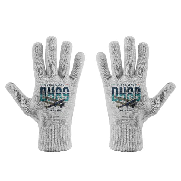 de Havilland DH.89A Dragon Rapide - Gloves - Full - Original + Name - Light Gray