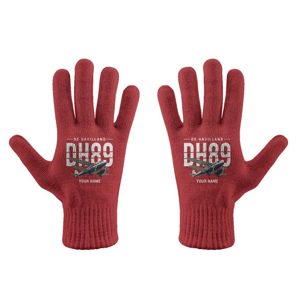 de Havilland DH.89A Dragon Rapide - Gloves - Full - Original + Name - Red
