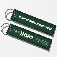 Thumbnail for de Havilland DH.89A Dragon Rapide Aviator Key Chains - Dark Green - Heritage - Personalized