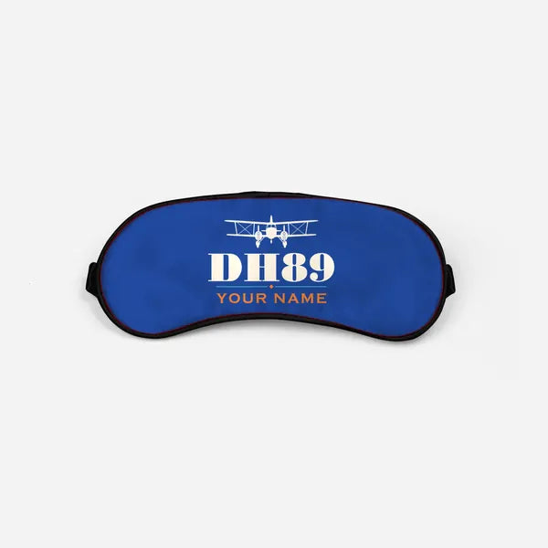 de Havilland DH.89A Dragon Rapide - Heritage + Name - Sleep Mask - Blue