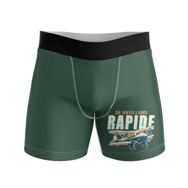 de Havilland DH.89A Dragon Rapide - Men Boxers - Cartoon - Dark Green