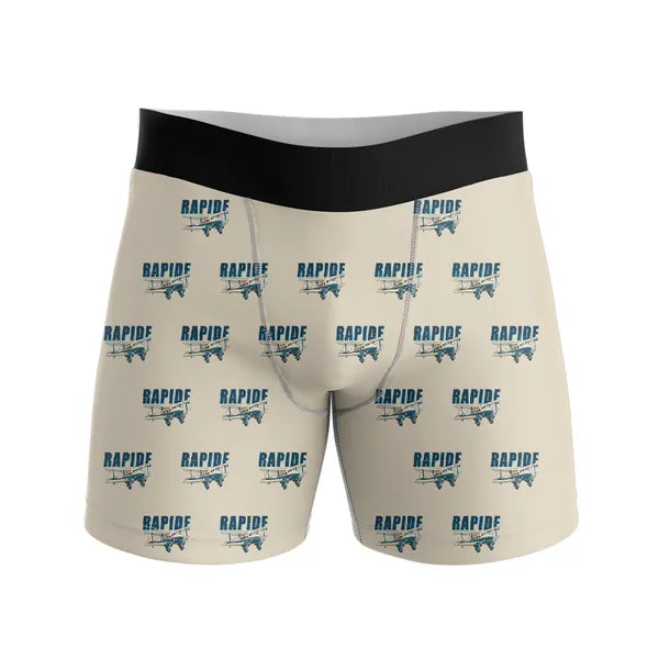 de Havilland DH.89A Dragon Rapide - Men Boxers - Cartoon Pattern - Beige
