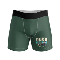 Thumbnail for de Havilland DH.89A Dragon Rapide - Men Boxers - Original + Name - Dark Green