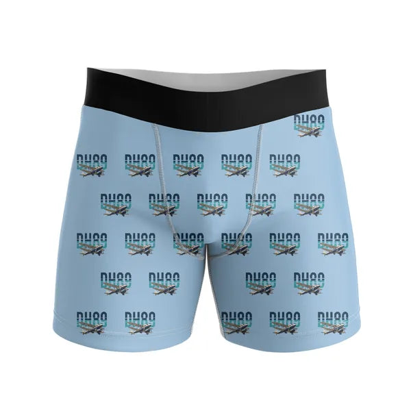 de Havilland DH.89A Dragon Rapide - Men Boxers - Original Pattern - Light Blue