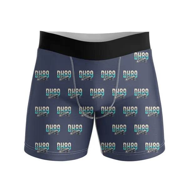 de Havilland DH.89A Dragon Rapide - Men Boxers - Original Pattern - Navy Blue