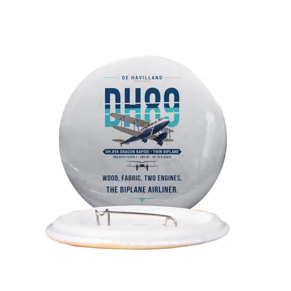 de Havilland DH.89A Dragon Rapide - Original - Pin - Light Gray