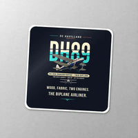 Thumbnail for de Havilland DH.89A Dragon Rapide - Original - Square Sticker - Close-up