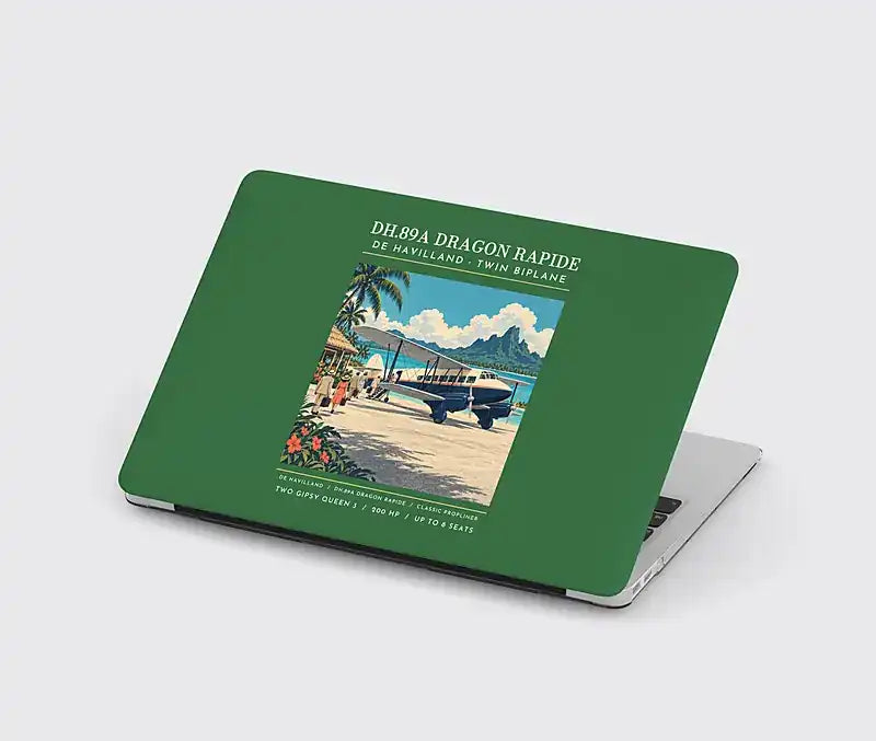 de Havilland DH.89A Dragon Rapide - Poster - MacBook Case - Green
