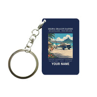 Thumbnail for de Havilland DH.89A Dragon Rapide - Poster + Name - Key Chain - Navy Blue