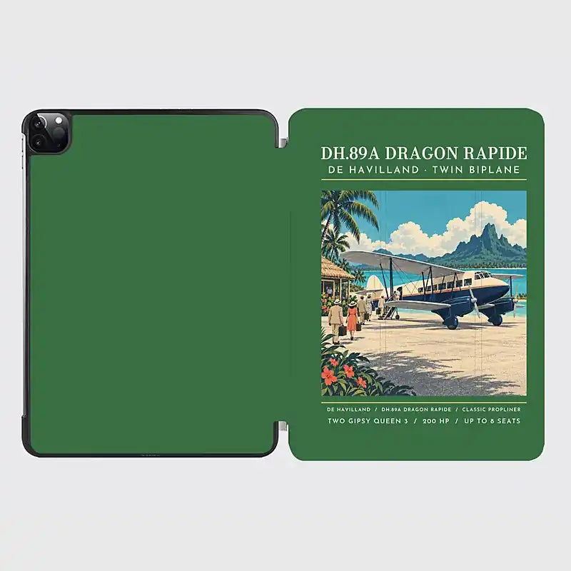 de Havilland DH.89A Dragon Rapide - Poster - iPad Case - Green
