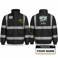 Thumbnail for de Havilland DH.89A Dragon Rapide Reflective Winter Jackets - Cartoon + Name - Black