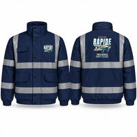 Thumbnail for de Havilland DH.89A Dragon Rapide Reflective Winter Jackets - Cartoon - Navy Blue