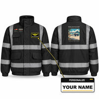 Thumbnail for de Havilland DH.89A Dragon Rapide Reflective Winter Jackets - Poster + Name - Black