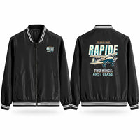 Thumbnail for de Havilland DH.89A Dragon Rapide Stylish Jackets - Baseball Collar - Cartoon - Black