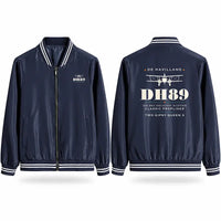 Thumbnail for de Havilland DH.89A Dragon Rapide Stylish Jackets - Baseball Collar - Heritage - Navy Blue