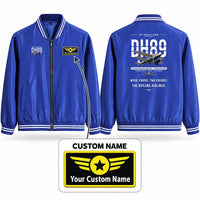 Thumbnail for de Havilland DH.89A Dragon Rapide Stylish Jackets - Baseball Collar - Original + Name - Royal Blue
