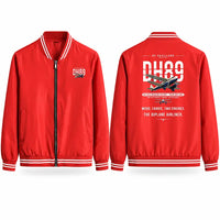 Thumbnail for de Havilland DH.89A Dragon Rapide Stylish Jackets - Baseball Collar - Original - Red