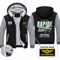 Thumbnail for de Havilland DH.89A Dragon Rapide Zipped Sweatshirts - Cartoon + Name - Black & Gray