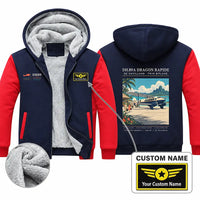 Thumbnail for de Havilland DH.89A Dragon Rapide Zipped Sweatshirts - Poster + Name - Navy & Red