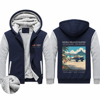 Thumbnail for de Havilland DH.89A Dragon Rapide Zipped Sweatshirts - Poster - Navy & Gray