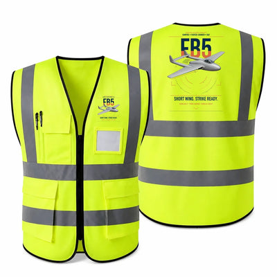 de Havilland Vampire FB5 aviation design on fluorescent green high-visibility reflective vest