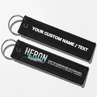 Thumbnail for de Havilland DH.114 Heron 2D Aviator Key Chains - Black - Personalized