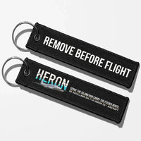 Thumbnail for de Havilland DH.114 Heron 2D Aviator Key Chains - Black - Remove Before Flight