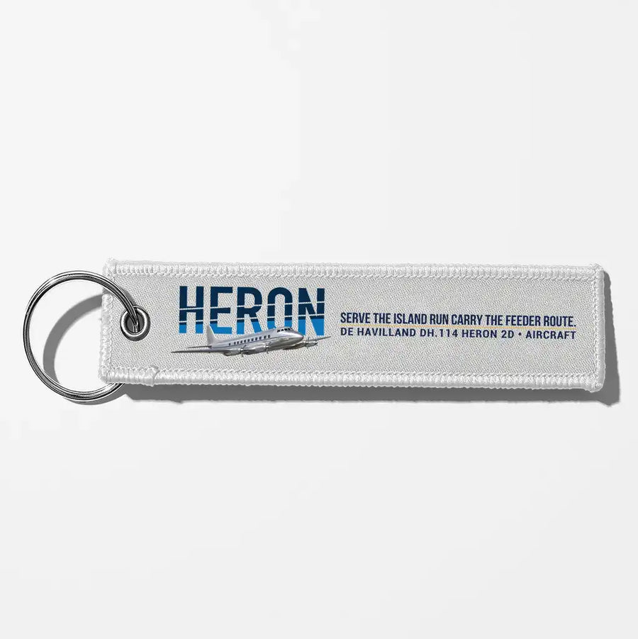 de Havilland DH.114 Heron 2D Aviator Key Chains - White