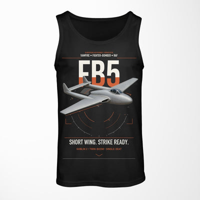 de Havilland Vampire FB5 design on black tank top