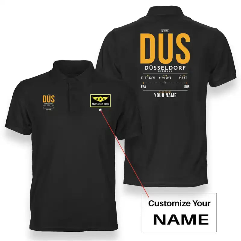DUS - Tag Custom - Double-Side Polo - Black + Name