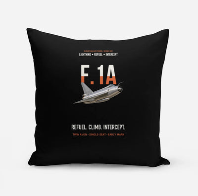 English Electric Lightning F.1A Refuel Climb Intercept Designed Pillows — Black