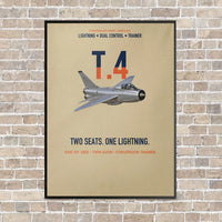 Thumbnail for English Electric Lightning T.4 Two Seats One Lightning Vertical Canvas Prints — Frame / Beige