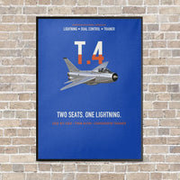 Thumbnail for English Electric Lightning T.4 Two Seats One Lightning Vertical Canvas Prints — Frame / Blue