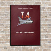 Thumbnail for English Electric Lightning T.4 Two Seats One Lightning Vertical Canvas Prints — Frame / Dark Red