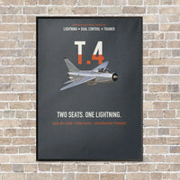Thumbnail for English Electric Lightning T.4 Two Seats One Lightning Vertical Canvas Prints — Frame / Gray