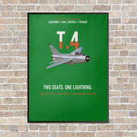 Thumbnail for English Electric Lightning T.4 Two Seats One Lightning Vertical Canvas Prints — Frame / Green