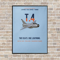 Thumbnail for English Electric Lightning T.4 Two Seats One Lightning Vertical Canvas Prints — Frame / Light Blue