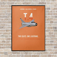 Thumbnail for English Electric Lightning T.4 Two Seats One Lightning Vertical Canvas Prints — Frame / Orange