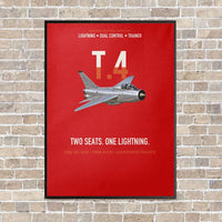 Thumbnail for English Electric Lightning T.4 Two Seats One Lightning Vertical Canvas Prints — Frame / Red
